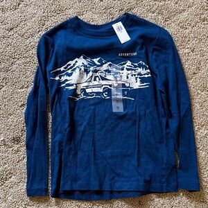 Old Navy Adventure Truck Blue Long Sleeve Tee